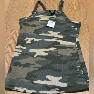 Rue21 Green Camo Ribbed Tank NWT
